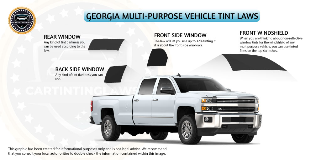 Georgia Multipurpose vehicle Tint Laws