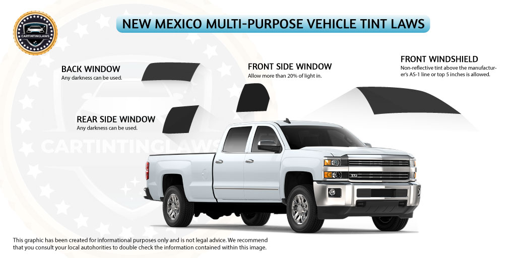 Tint Laws for Multi-Purpose Passenger and Recreational Vehicles in New Mexico